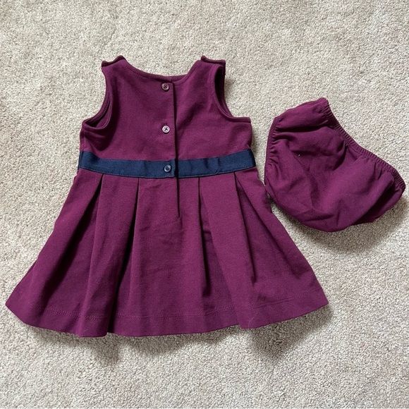 Janie and Jack Pleated Dress Matching Set 3-6 Months - Picture 3 of 6